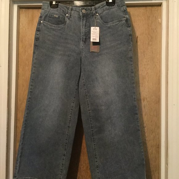 New with tags FDJ cropped wide leg jeans - Picture 1 of 8